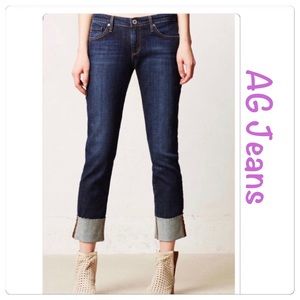 NWT AG Jeans “The Stevie Cuff” Slim Straight Jeans